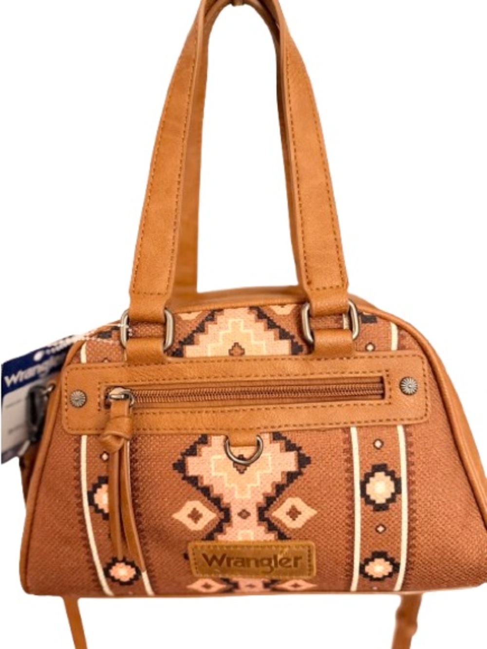 Wrangler Brown Aztec Embroidered Print Satchel - NWT